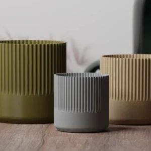 Macetero moderno Medio acanalado